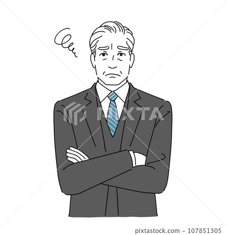 Worried/troubled middle-aged man Worried/troubled middle-aged man 107851305