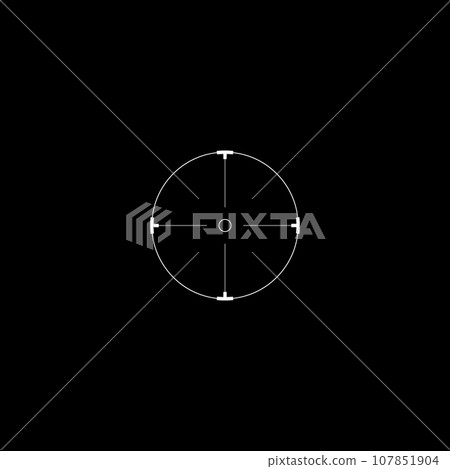 Cyberpunk style circle target. Futuristic GUI circle target, Cyberpunk style circle target. Futuristic GUI circle target, 107851904