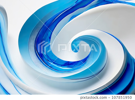 Abstract blue water wave [AI generated image] 107851950