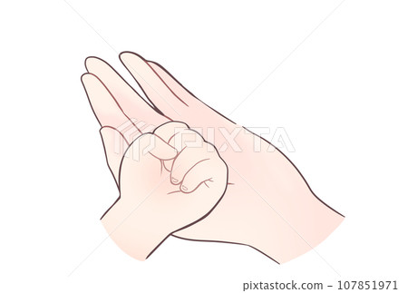 大人和小孩的手重疊 107851971