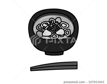 淡水蛤湯,當地美食,島根縣,單色 淡水蛤湯,當地美食,島根縣,單色 107852041