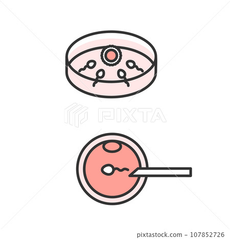 Artificial insemination/in vitro fertilization image illustration material Artificial insemination/in vitro fertilization image illustration material 107852726