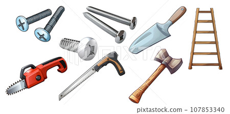 llustration of the mechanism set of tools. generative ai  107853340