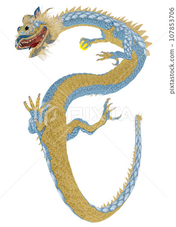 Realistic dragon illustration Realistic dragon illustration 107853706