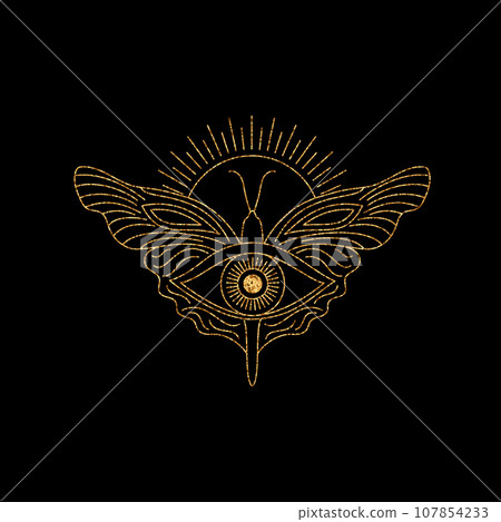 All seeing eye and butterfly. 107854233