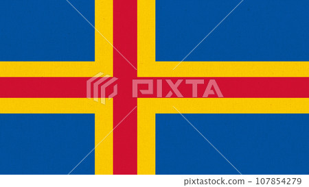 flag of Aland Islands. Aland Islands. smallest region of Finland.European region flag of Aland Islands. Aland Islands. smallest region of Finland.European region 107854279