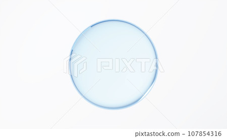 A transparent light blue sphere on a white background. A transparent light blue sphere on a white background. 107854316