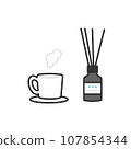 香氣與茶杯形象插畫素材 107854344
