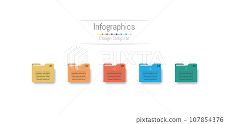 Infographic 5 options design elements for your business data. Vector Illustration. Infographic 5 options design elements for your business data. Vector Illustration. 107854376
