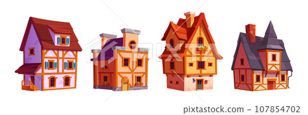 Old traditional germany city street houses. Old traditional germany city street houses. 107854702