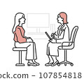 接受醫生檢查的女性形象插畫素材 107854818
