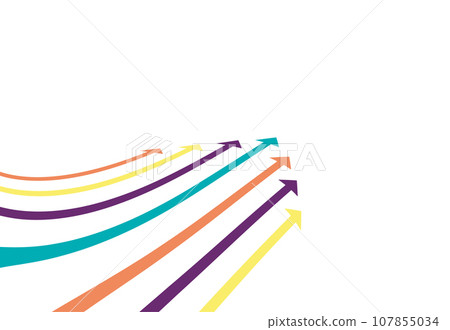Financial growth arrows with colorful. Vector illustration 107855034