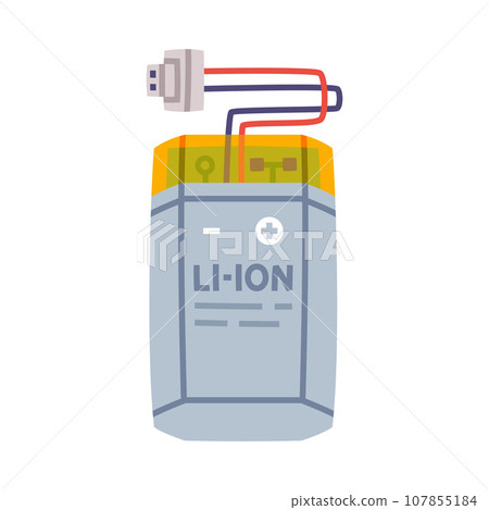 Battery Accumulator as Energy Storage Device Vector Illustration Battery Accumulator as Energy Storage Device Vector Illustration 107855184