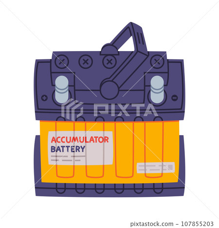 Battery Accumulator as Energy Storage Device Vector Illustration 107855203