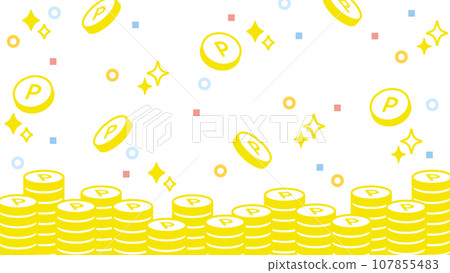 Gorgeous cute point coin background size ratio 16:9 107855483
