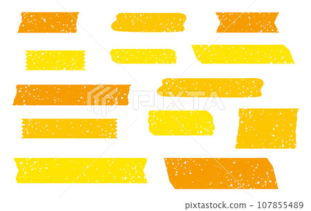 暈倒的黃色膠帶 107855489