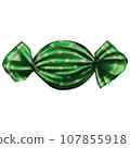 Cute green sweet candy isolated 107855918