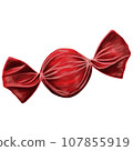 Red sweet candy detailed isolated 107855919