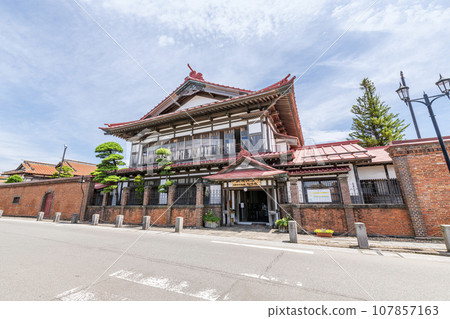 Goshogawara City, Aomori Prefecture, Osamu Dazai Memorial Hall "Shayokan" on a clear day Goshogawara City, Aomori Prefecture, Osamu Dazai Memorial Hall "Shayokan" on a clear day 107857163