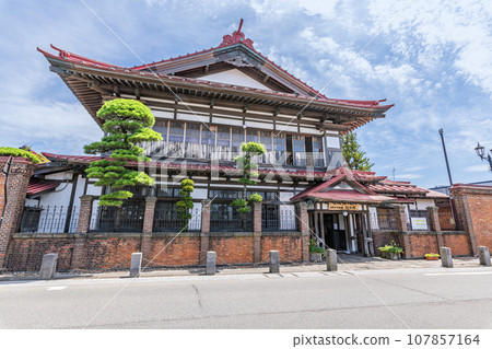 Goshogawara City, Aomori Prefecture, Osamu Dazai Memorial Hall "Shayokan" on a clear day Goshogawara City, Aomori Prefecture, Osamu Dazai Memorial Hall "Shayokan" on a clear day 107857164