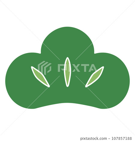 Pine illustration, Japanese style pine, vector 107857188