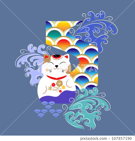 Awesome maneki-neko cat for print Awesome maneki-neko cat for print 107857190