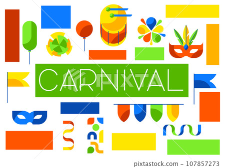 Carnival party background. Mardi Gras illustration for traditional holiday or festival. Carnival party background. Mardi Gras illustration for traditional holiday or festival. 107857273