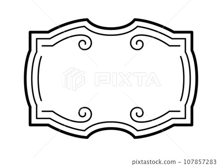 Vintage decorative frame. Retro design for invitations, greetings and cards. 107857283