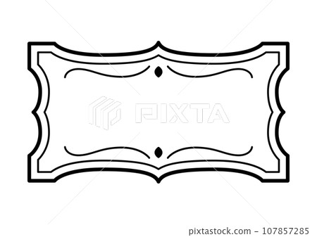 Vintage decorative frame. Retro design for invitations, greetings and cards. 107857285