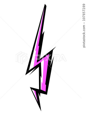 Illustration of cartoon lightning. Grunge graffiti stylized image of natural phenomenon. Illustration of cartoon lightning. Grunge graffiti stylized image of natural phenomenon. 107857289