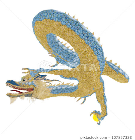 Realistic dragon illustration 107857328