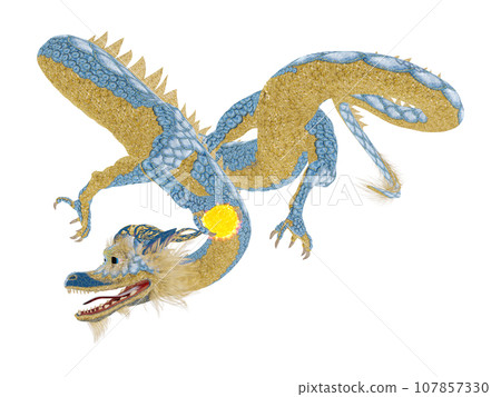 Realistic dragon illustration 107857330