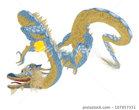 Realistic dragon illustration 107857331