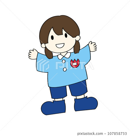 Girls in kindergarten children 107858733