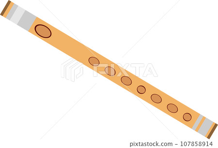 Illustration of a simple musical instrument whistle 107858914