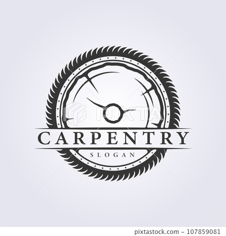 carpenter logo, timber symbol icon vector illustration design carpenter logo, timber symbol icon vector illustration design 107859081