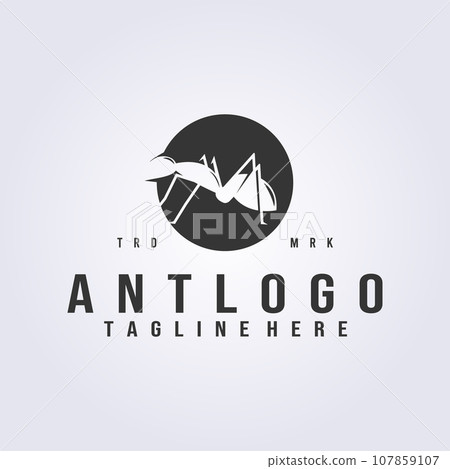 ant logo, wild animal symbol pins icon vector illustration design ant logo, wild animal symbol pins icon vector illustration design 107859107