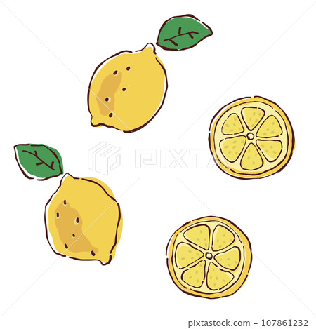 時尚檸檬插畫 107861232