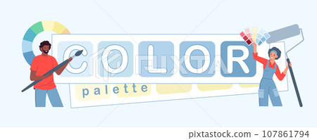 Color Palette Text Concept Color Palette Text Concept 107861794