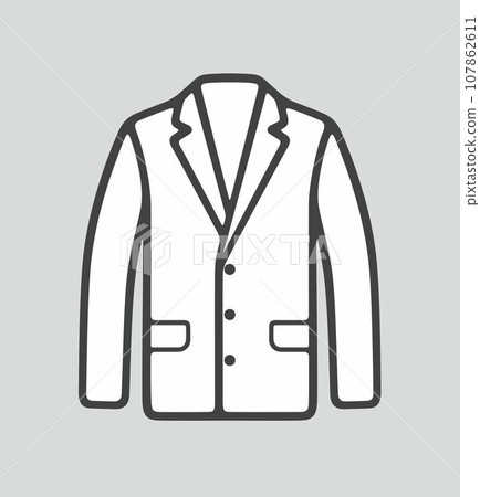 Men's business jacket line icon. Men's business jacket line icon. 107862611