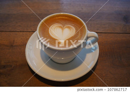 Heart's latte art Heart's latte art 107862717