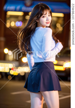 AI-generated image [person] woman with long hair 107864622