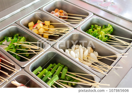 japanese oden. Set of Oden in place box. 107865606
