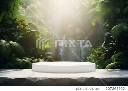 Background with empty, blank tabletop, podium for product, content placement Background with empty, blank tabletop, podium for product, content placement 107865632