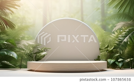Abstract background with empty tabletop, podium, stand for product placement 107865638