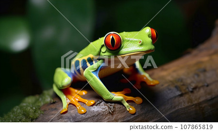 Red-eyed tree frog background material Red-eyed tree frog background material 107865819