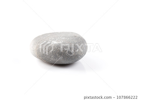 Gray stone - isolated over white Gray stone - isolated over white 107866222