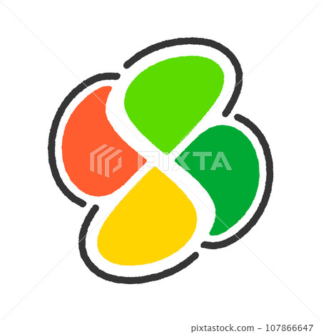 Hand-drawn style Japanese silver mark / Elderly driver sign - Image material for elderly drivers 107866647