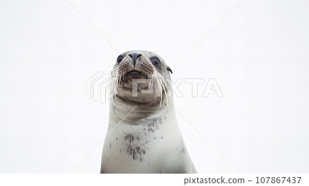 Seal white background background material 107867437