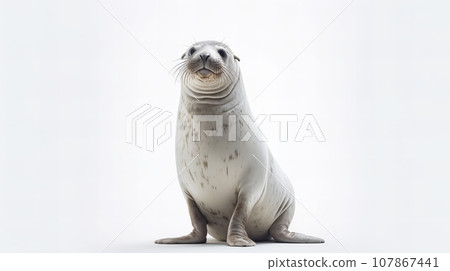 Seal white background background material 107867441